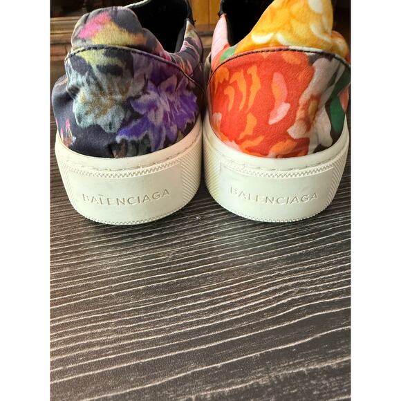 Balenciaga Multicolor Floral Printed Fabric Slip On Sneakers Sz. 39 - Picture 6 of 9